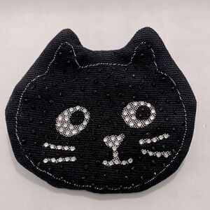🖤Black Kitty Fabric Badge